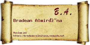 Bradean Almiréna névjegykártya
